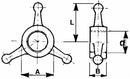 Controdado a stella filettato M30x3,5 stampato