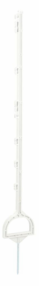 Paletto in plastica bianco con occhielli e staffa per piede altezza 114 cm confezione da 3 pezzi
