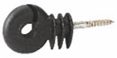 Isolatore nero ad anello con vite per legno ø 6mm confezione da 25 pezzi
