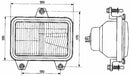 Proiettore asimmetrico 3 attacchi 193x170mm adattabile a a riferimento originale Fiat 5154453