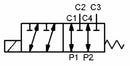 Deviatore elettrico a 6 vie da 3/8" 12VDC 60 litri