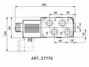 Deviatore elettrico a 6 vie da 3/8" 12VDC 60 litri