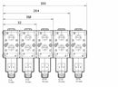 Deviatore elettrico modulare a 6 vie da 1/2" 12VDC