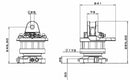 Rotatore da 5 T a 360° con flangia