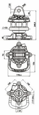 Rotatore da 5 T a 360° con flangia