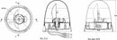 Lampeggiante 12V  base piana