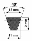 Cinghia trapezoidale in gomma telata SPB2020