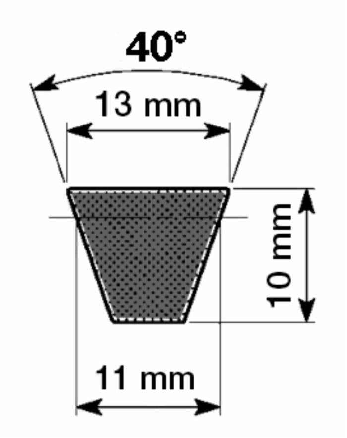 Cinghia SPB 2430 adattabile al rifl B198 per barra falciante Gribaldi & Salvia