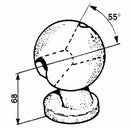 Sfera per sistema di ribaltamento rimorchi Ama Ø 78mm con asola