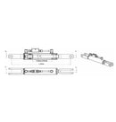 Braccio laterale idraulico lunghezza 386-492mm alesaggio 50mm