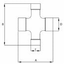 Crociera per cardani omocinetici categoria 8 32x106-36x89