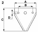 Sezione Rigata Svasata con Foro Centrale BCS 58048945, D2002R confezione da 15 pezzi