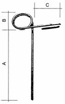 Dente strigliatore lunghezza 355mm larghezza 85mm confezione da 2 pezzi
