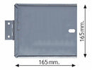 Portatarga con cerniera in acciaio inox 165x165mm
