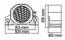 Cicalino retromarcia da 10-120V 92dB