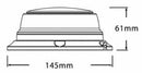 Lampeggiante base piana 8 LED 12-24V