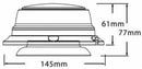 Lampeggiante a LED 12-24V base magnetica con 8 led da 3W