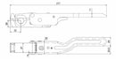 Chiusura universale per rimorchi modello M50 per perno Ø 18mm