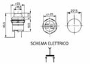 Interruttore a pulsante per avvisatore acustico da 12-24V