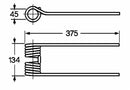 Dente giroandanatore adattabile Claas filo 9,5