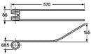 Dente giroandanatore adattabile Claas 9554830 e Cimac 40GSSRT73 filo 9 confezione da 6 pezzi