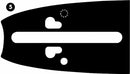 Barra Ama 16" con spessore,058"-1,5 mm  66 maglie