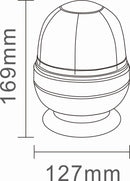 Lampeggiante a LED 12-24V base magnetica con 16 led da 3W
