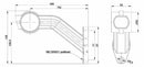 Luce di ingombro sx a 3 LED 12-36V con interasse di fissaggio 77mm