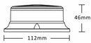 Lampeggiante a 18 LED 12-24V base piana