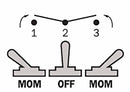 Interruttore a levetta unipolare MOM-OFF-MOM