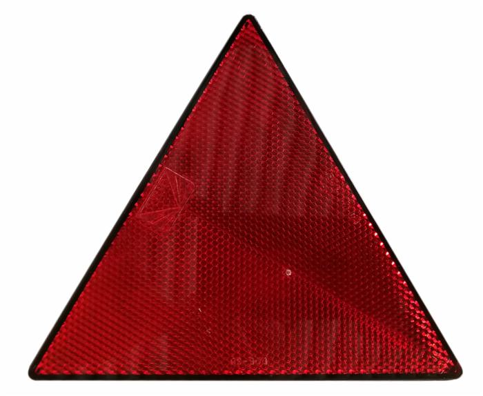 Catarifrangente adesivo triangolare rosso 120x135mm confezione da 5 pezzi