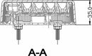 Fanale posteriore sx 25 LED 12-24V 106,5x98,8x35mm