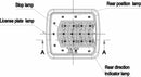 Fanale posteriore sx 25 LED 12-24V 106,5x98,8x35mm