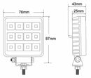 Faro da lavoro LED 12-24V 1800LM con interruttore