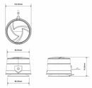 Lampeggiante a LED con telecomando e batteria 12/24V