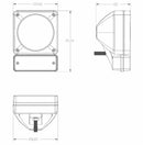 Proiettore 155x212mm verticale con indicatore di direzione adattabile JCB, Volvo e CAT