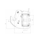 Gancio automatico Ø 28mm adattabile a Fendt 208V-209F-211V