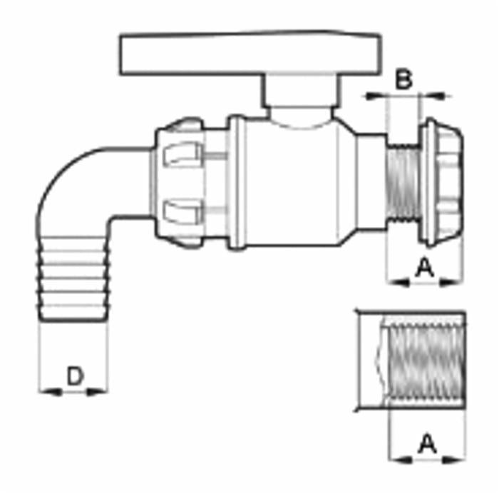 Valvola a sfera filettatura G 1 1/4 confezione da 2 pezzi