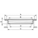 Anello per coperchio cisterna filettato con Ø foro cisterna 415mm e Ø esterno flangia 462mm