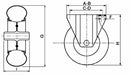 Ruota pneumatica Ø 200mm supporto fisso