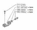 Attacco lama falciatrice adattabile al riferimento originale BCS 52158700Z