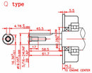 Motore a 4 Tempi Ohv 196cc 6,5Hp albero cilindrico Ø 19,5 mm