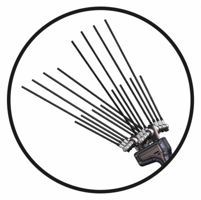 Astina carbonio per abbacchiatore 170mm