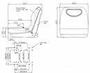 Sedile Niceplastik Multopattern M8 in sky nero predisposto per microswitch