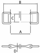 Cinghia elastica di fissaggio lunghezza totale da 280 a 390 mm
