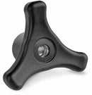 Volantino a 3 bracci Ø 80mm con boccola M14 confezione da 3 pezzi