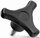 Volantino 3 bracci Ø 80mm con perno M12X30mm confezione da 5 pezzi