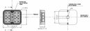 Fanale LED retromarcia 101x81mm