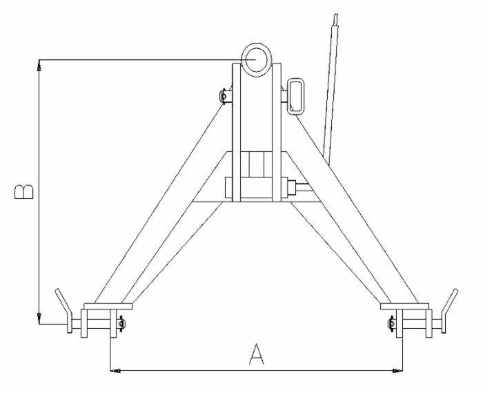 Attacco a tre punti triangolare maschio cat. II