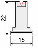 Ugello Ventaglio Antideriva Ceramica Rosso Ø 1,2mm confezione da 5 pezzi